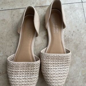 LC Lauren Conrad Women's Beige Woven Flats